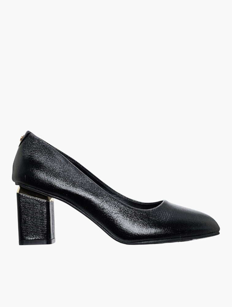 Pierre Cardin Black Saison Heels - front