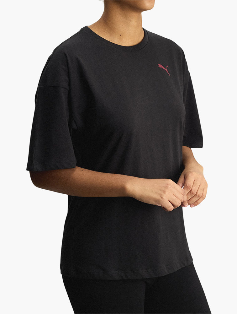 PUMA Black Logo Oversized T-Shirt back