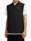PUMA Black Full-Zip Woven Gilet front