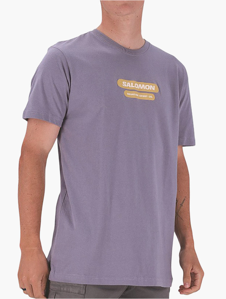 Salomon Blue Granite Round Trip Tee detail