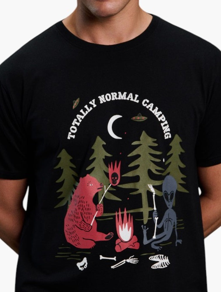 Sinsay Black Graphic Camping Pyjama Set - Detail