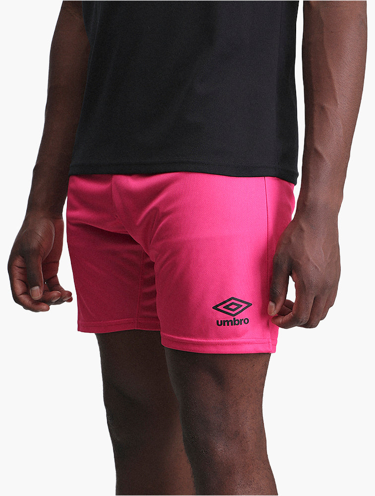 Umbro Pink Glow Athletic Shorts - logo detail