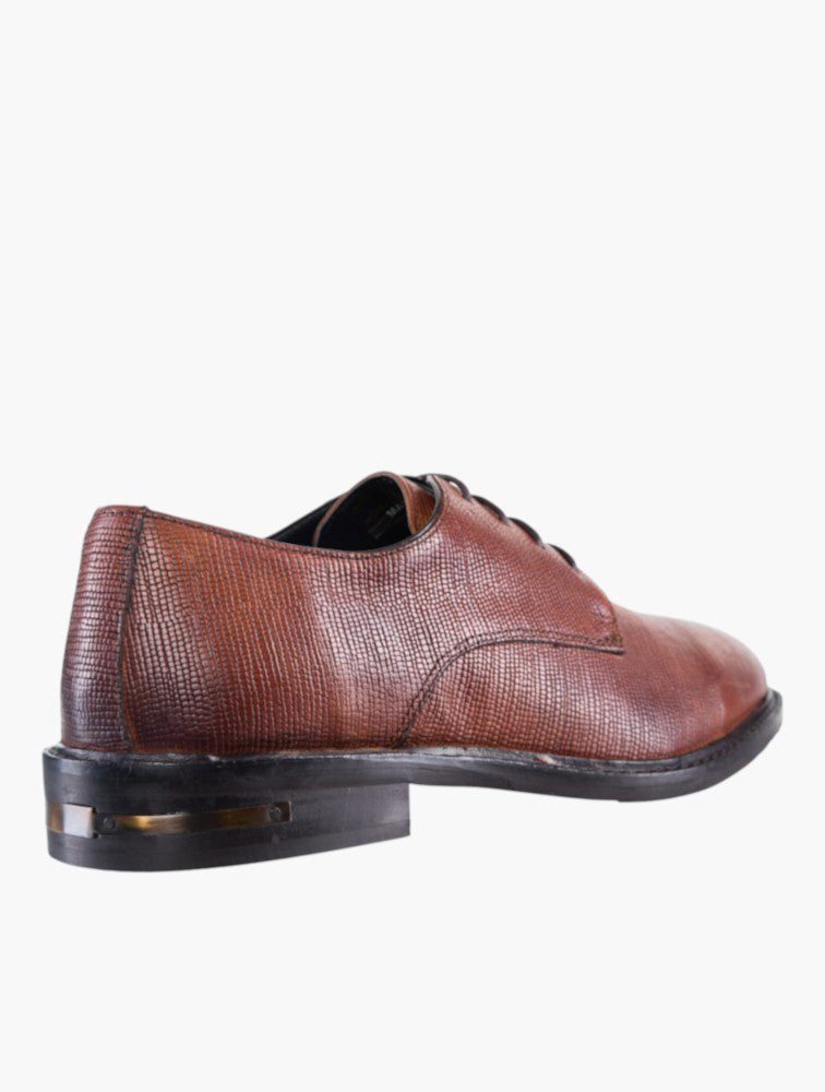 Walk London Brown Textured Classic Loafers - Top View