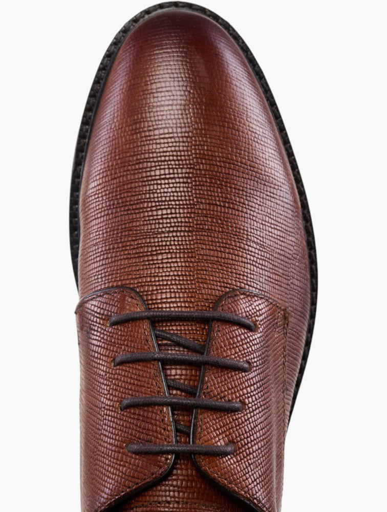 Walk London Brown Textured Classic Loafers - Back View