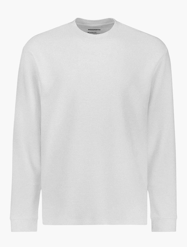 Woolworths Ecru Textured Relaxed T-Shirt - side