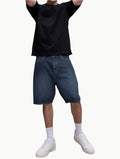 Woolworths Blue Relaxed Fit Denim Shorts - front