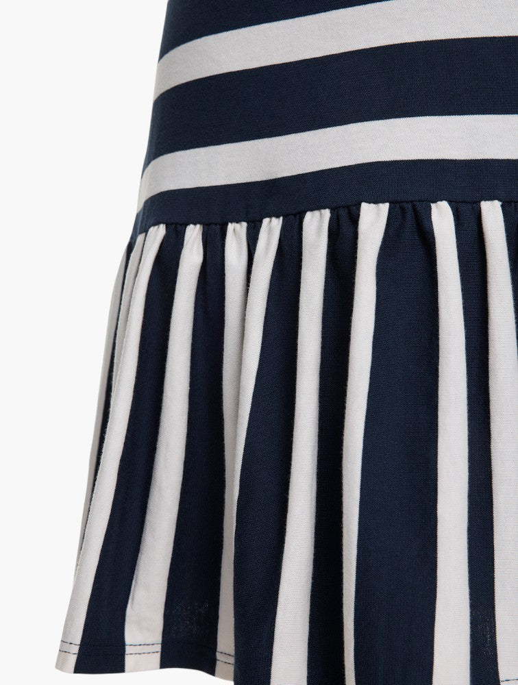 Striped Ruffle Hem Mini Dress side