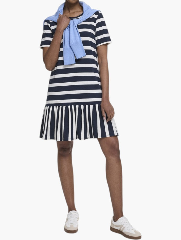Striped Ruffle Hem Mini Dress detail