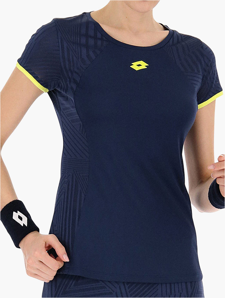 Lotto Blue & Yellow Superrapida V Tee front view