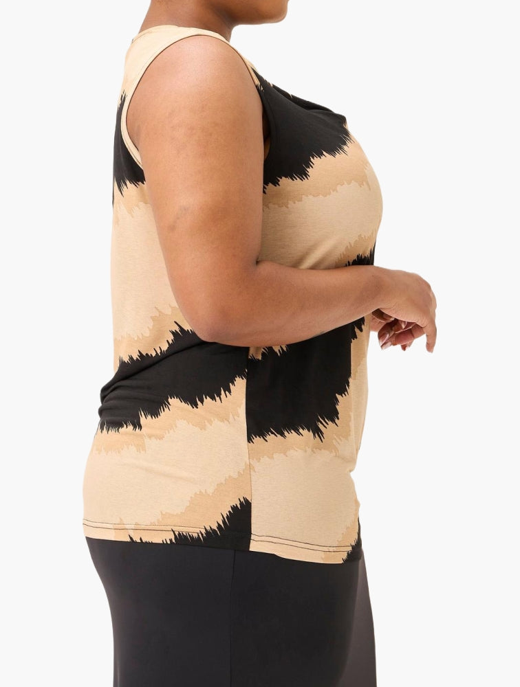 Multi Drape Neck Sleeveless Top back