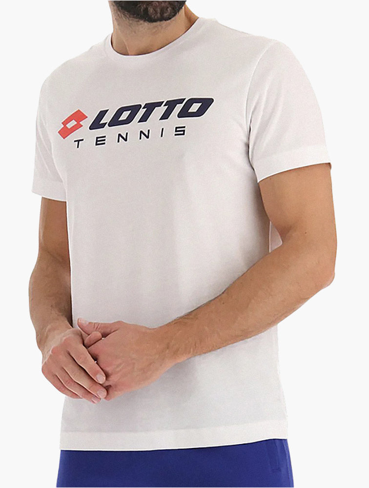 Lotto White Squadra II Short Sleeve Tee front view
