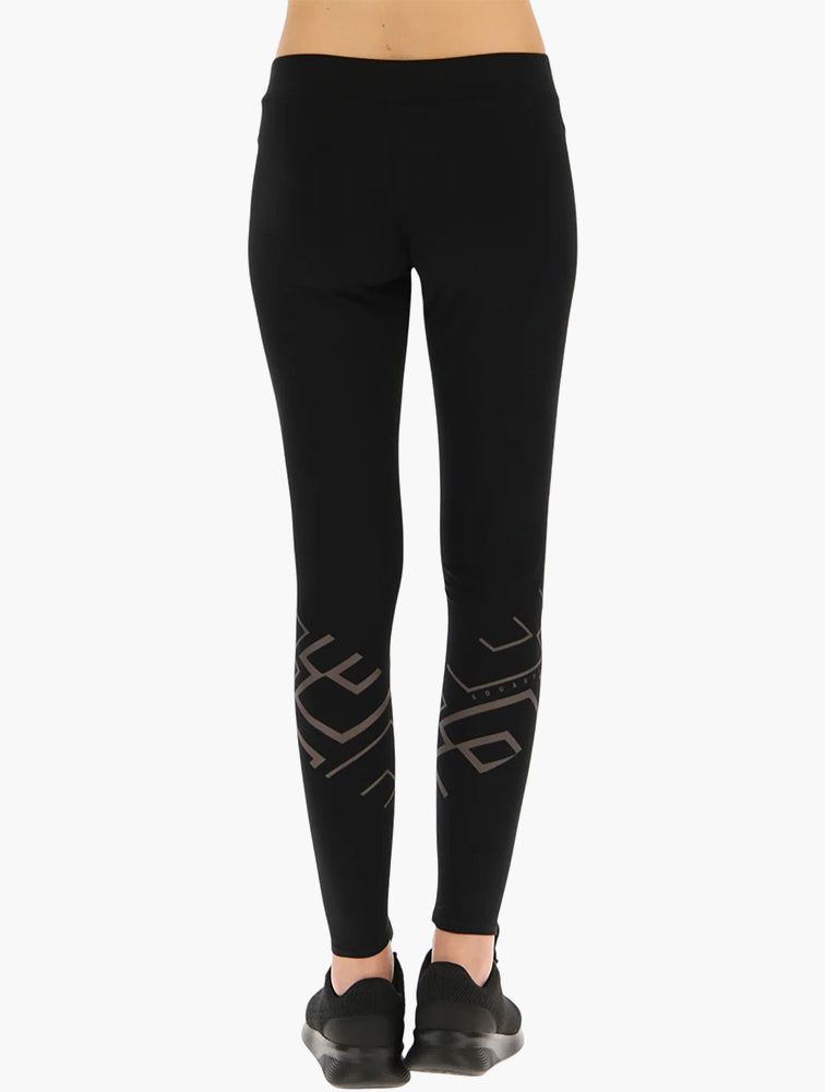 Lotto Black Athletica Classic VI Mid Rise Leggings side view