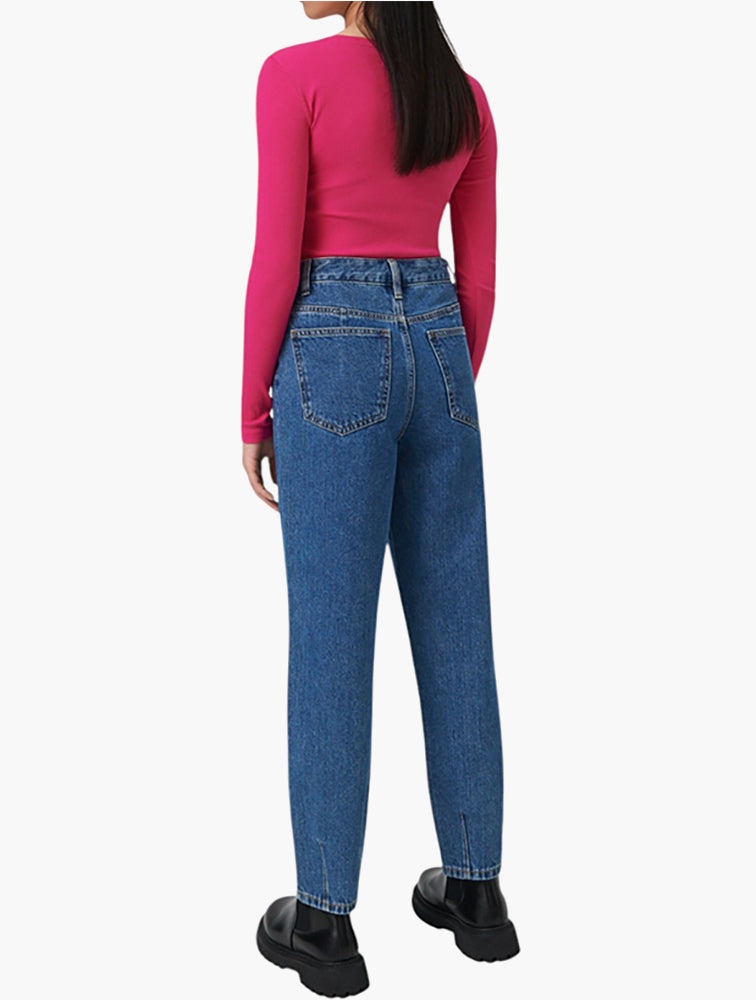 Sinsay Blue High Waist Balloon Jeans - On Model