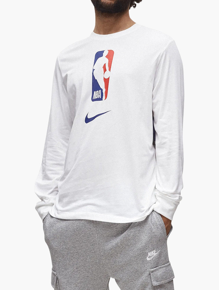 Nike White NBA Team 31 Dri-FIT Long-Sleeve T-Shirt - Front