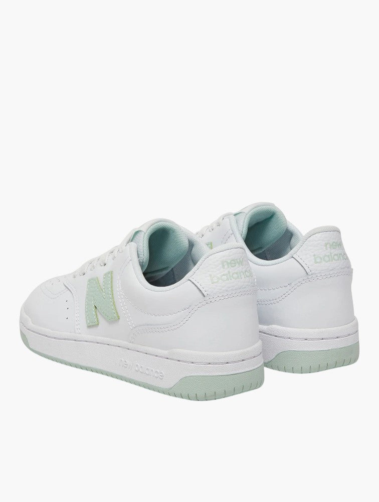 New Balance White & Light Green 80 Sneakers - Sole