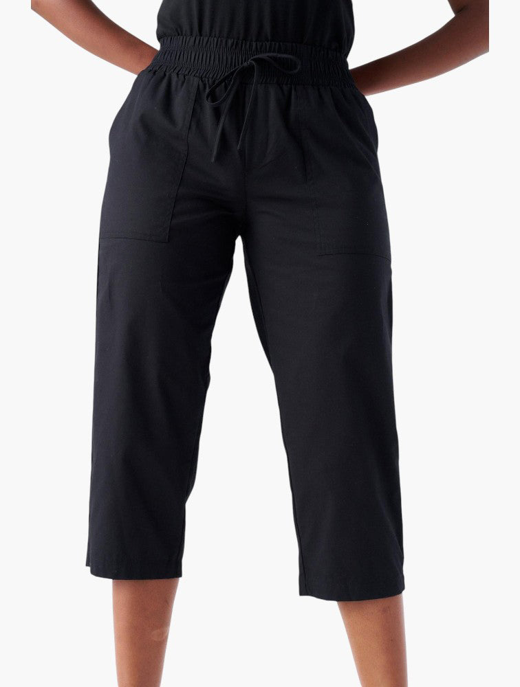 Miladys Black Cropped Pants - Front View