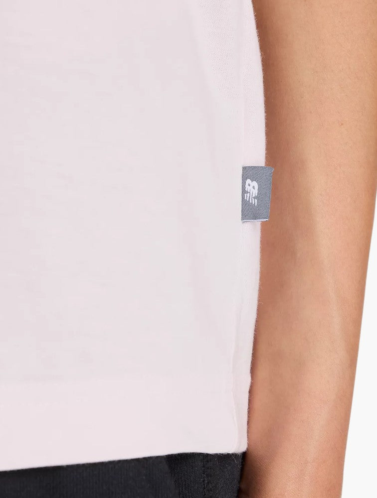 New Balance Pink Granite Athletics Tee on model