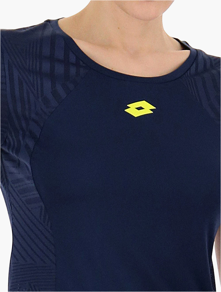 Lotto Blue & Yellow Superrapida V Tee back view