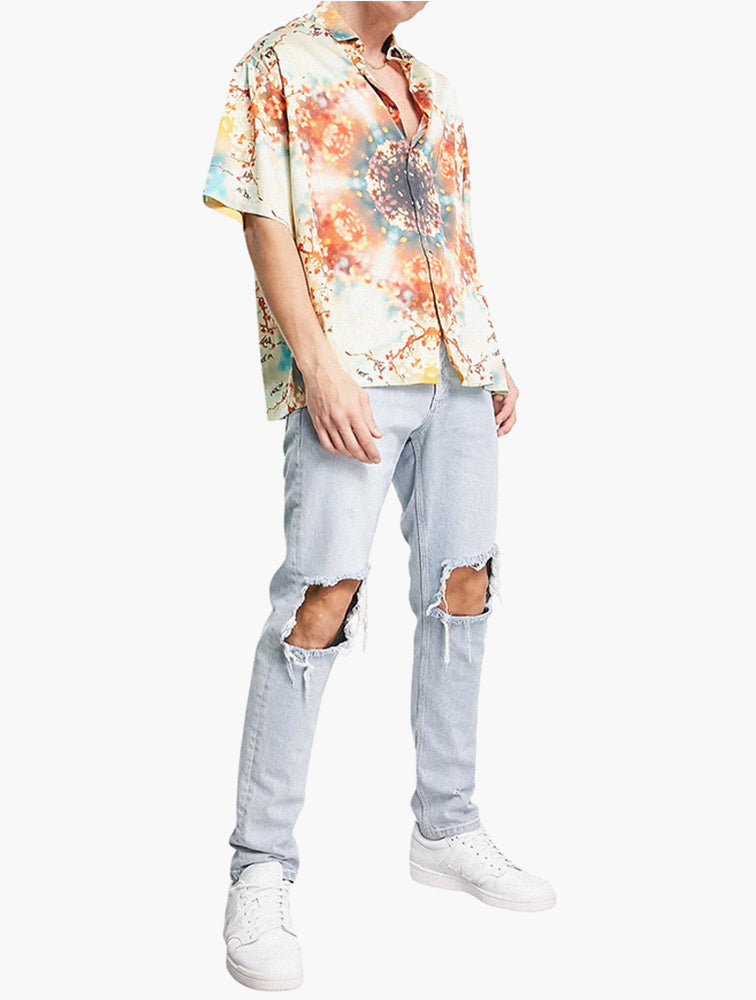Floral Print Oversized Shirt back