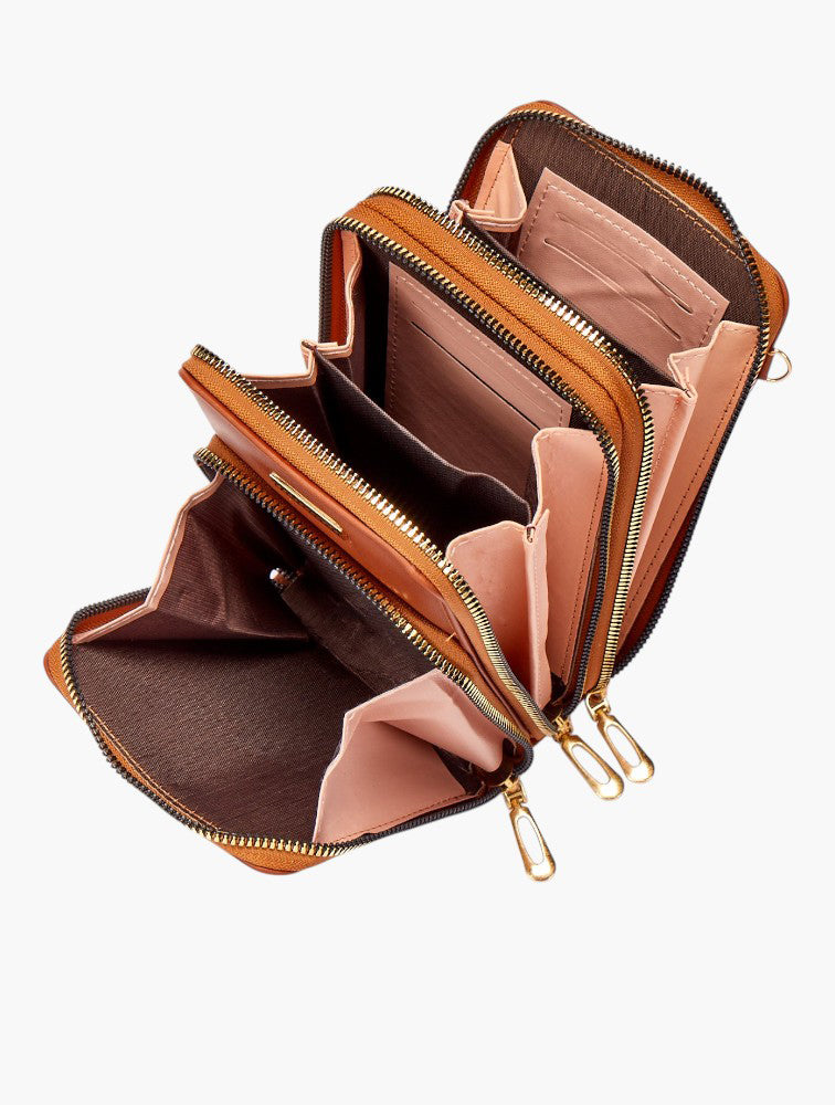 Scotty Bags Saddle Tan Barcelona Crossbody - Side