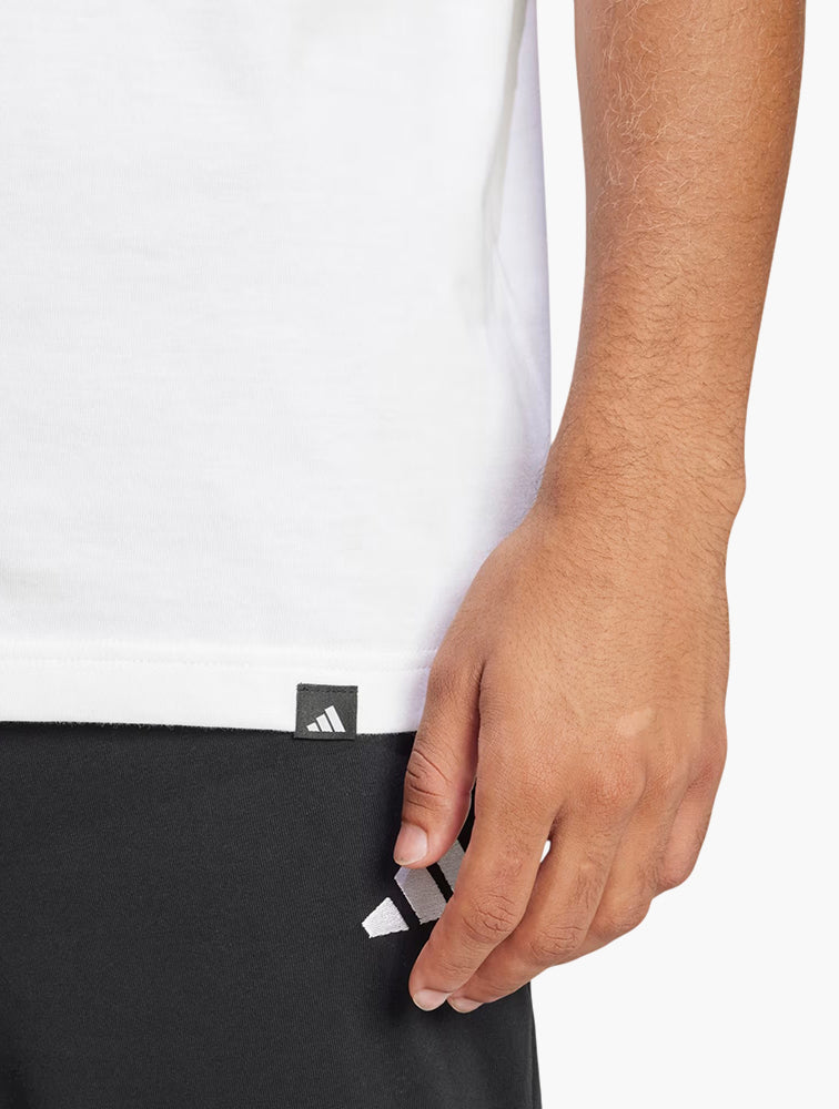 Adidas Lounge Slides Graphic Pocket Tee Grey Four - Label