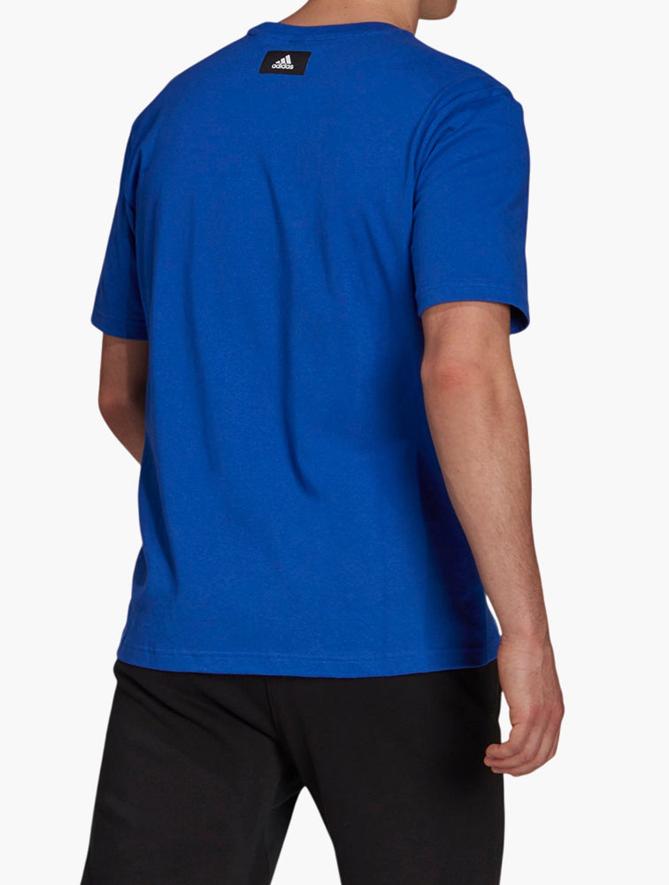 Adidas Bold Blue Future Icons 3B Logo Graphic Tee - Detail View