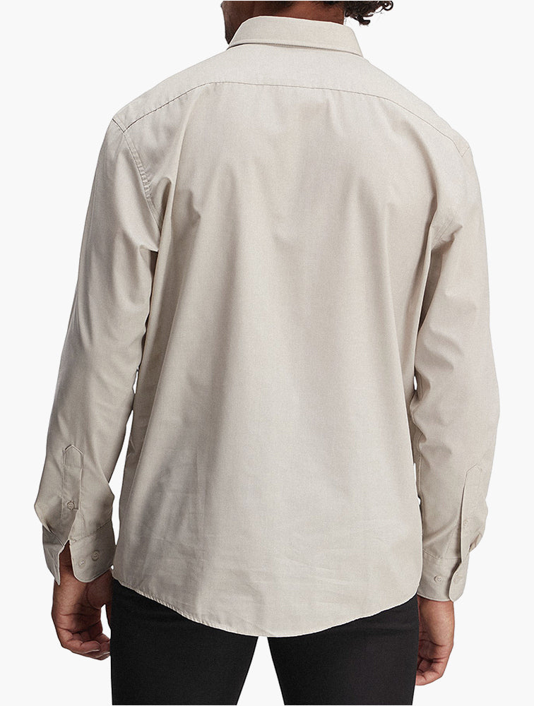 Woolworths Natural Regular Fit Easy Care Shirt - Back View