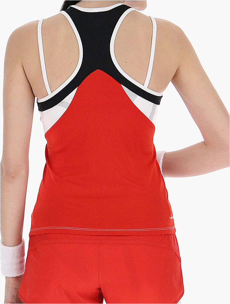 Lotto White Red Tank Top back