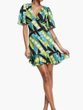 Floral V-Neck Mini Dress front